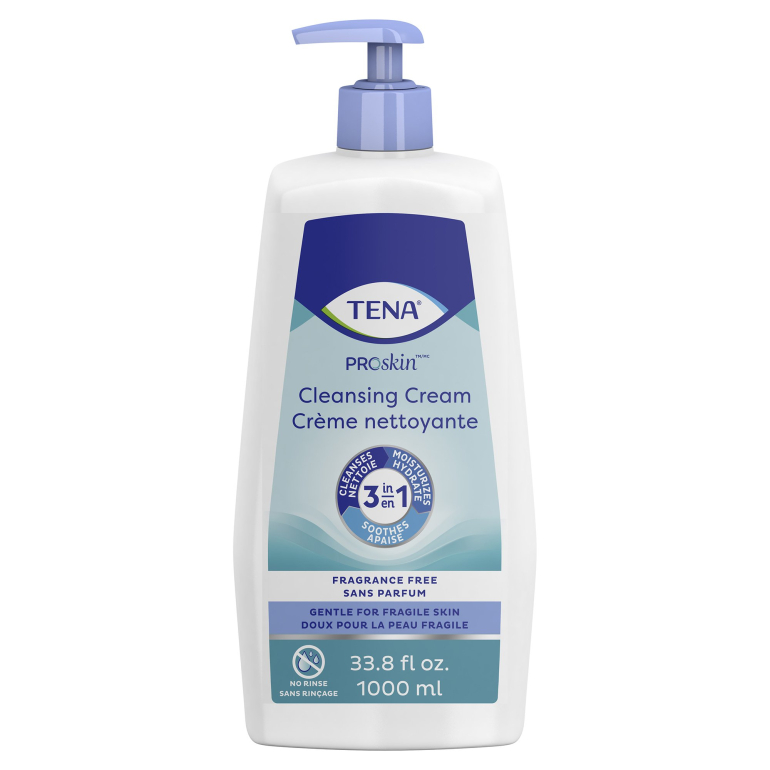 Tena Cleansing Cream Scent Free Pump Bottle
